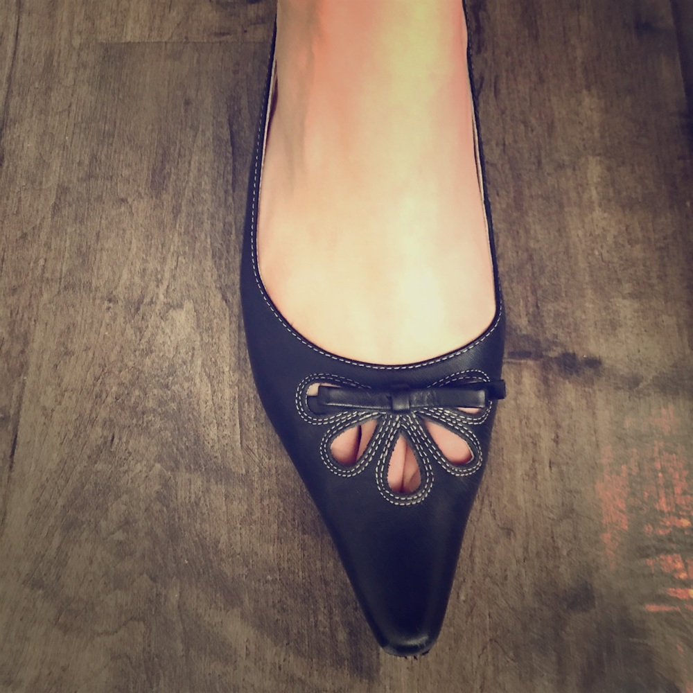 Kitten heal peep toe sling backs
